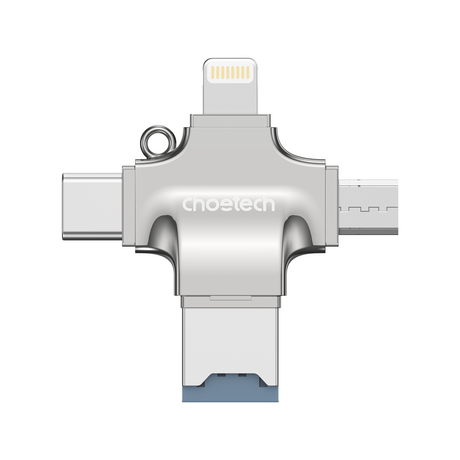 Choetech CR-002-SL EasyGO A+C+Micro+lighting four in one card reader.