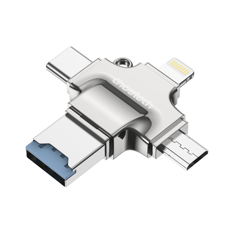 Choetech CR-002-SL EasyGO A+C+Micro+lighting four in one card reader.