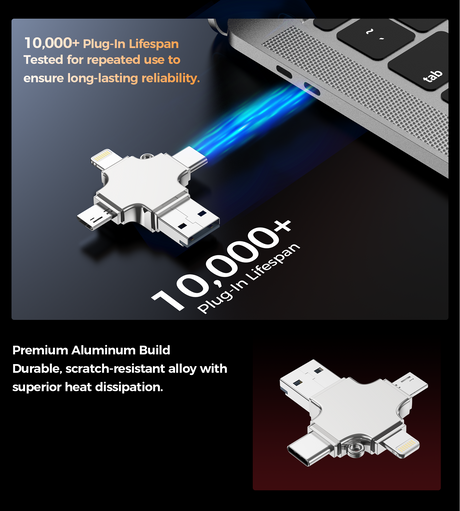 Choetech CR-002-SL EasyGO A+C+Micro+lighting four in one card reader.