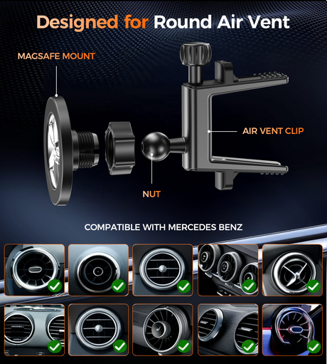 Choetech magnetic car phone mount, model H093-BK.