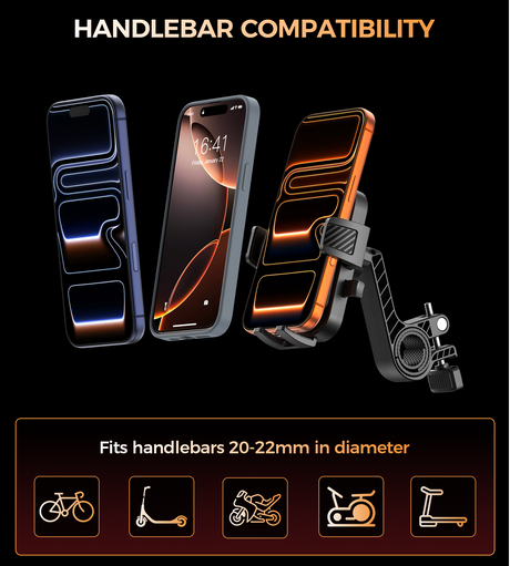Choetech H094 Cycling Phone Holder Bike Handlebar Mount 360-degree Rotation.