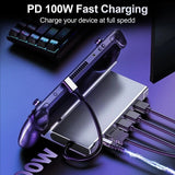 CHOETECH HUB-M77-GY PD100W 5-in-1 USB-C PD+HDMI+USB 3.0A/F+USB2.0 Steam Deck Docking Station