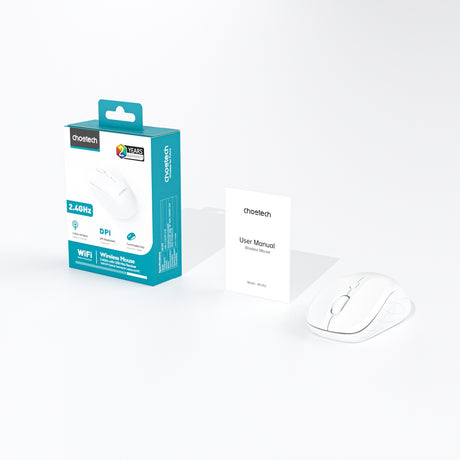 Choetech white mode wireless mouse, lightweight.