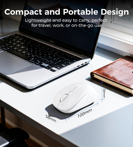 Choetech white mode wireless mouse, lightweight.