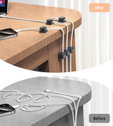 CHOETECH MCC001-BK 6 Pack Professional grade Magnetic Lock Cord Holder Clips Black