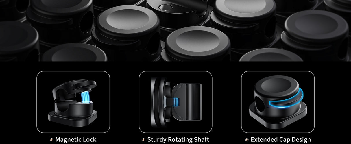 CHOETECH MCC001-WH 6 Pack Professional grade Magnetic Lock Cord Holder Clips White