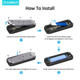 CHOETECH MSE004-GY USB3.2 Chips M.2 NVME / SATA SSD Protocol 10Gbps Transfer Speed Enclosure with IP65 water-Proof and Dust -Proof (Support 8TB Max)