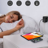 CHOETECH PD5020 35W EU/US/AUS/UK Travel Adapter with Built-in USB-C Cable - Black