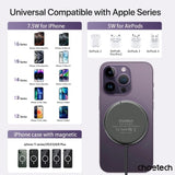 CHOETECH T697-F 15W/7.5W/5W magnetic charger for iPhone, Air Pods and more 1.5M Black