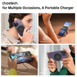 CHOETECH T697-F 15W/7.5W/5W magnetic charger for iPhone, Air Pods and more 1.5M Black