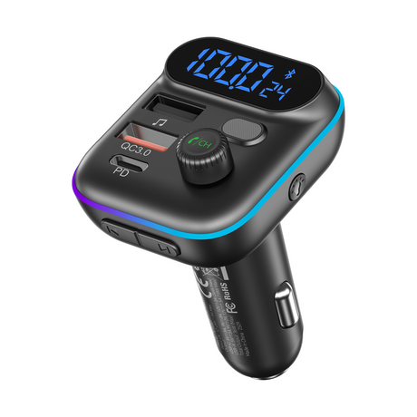 Choetech Bluetooth car transmitter charger, 36W.