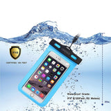 CHOETECH WPC007-BE Universal WaterProof Cell Phone Pouch bag up to 8-inch (Blue)