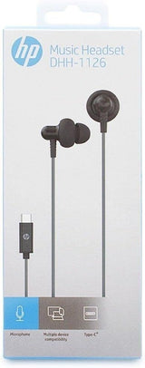 HP DHH-1126-BK TUSB-C Headphones Black with Microphone