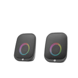 HP DHS-2113 Wired Bluetooth Speaker Portable USB AUX LED Stereo Sound Black