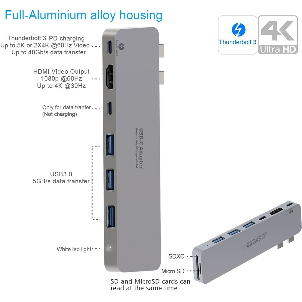 MacBook Thunderbolt TypeC adapter, model Thunderbolt3.