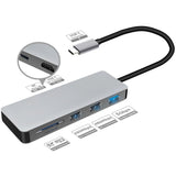 Intact 9822T USB-C 7-in-1 Multifunction Adapter HDMI/USB3.0*1/USB2.0*2/SD/TF/USB-C PD.