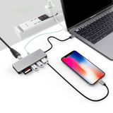 Intact 9822T USB-C 7-in-1 Multifunction Adapter HDMI/USB3.0*1/USB2.0*2/SD/TF/USB-C PD.