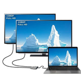 INTACT 9837T 4-in-1 USB-C Adapter HDMI +VGA + USB3.0 + USB-C (PD)