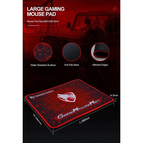 T-Wolf headphone mouse pad, waterproof, model TF400.