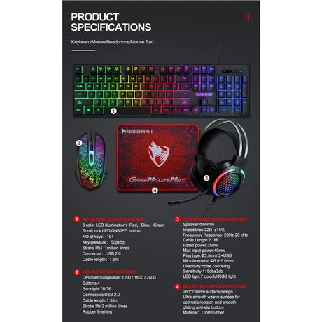 T-Wolf headphone mouse pad, waterproof, model TF400.