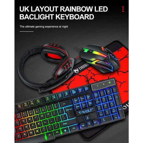 T-Wolf headphone mouse pad, waterproof, model TF800.