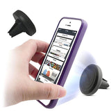 Silver magnetic air vent mount.