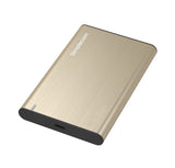 Simplecom SATA HDD gold aluminium USB, model SE221.