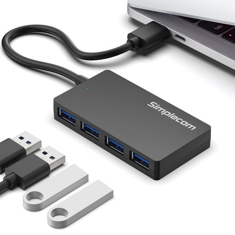 Simplecom SuperSpeed Type-A hub, lightweight.