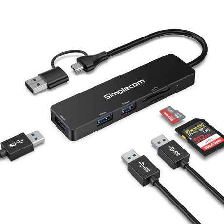 Simplecom SuperSpeed USB hub, lightweight.