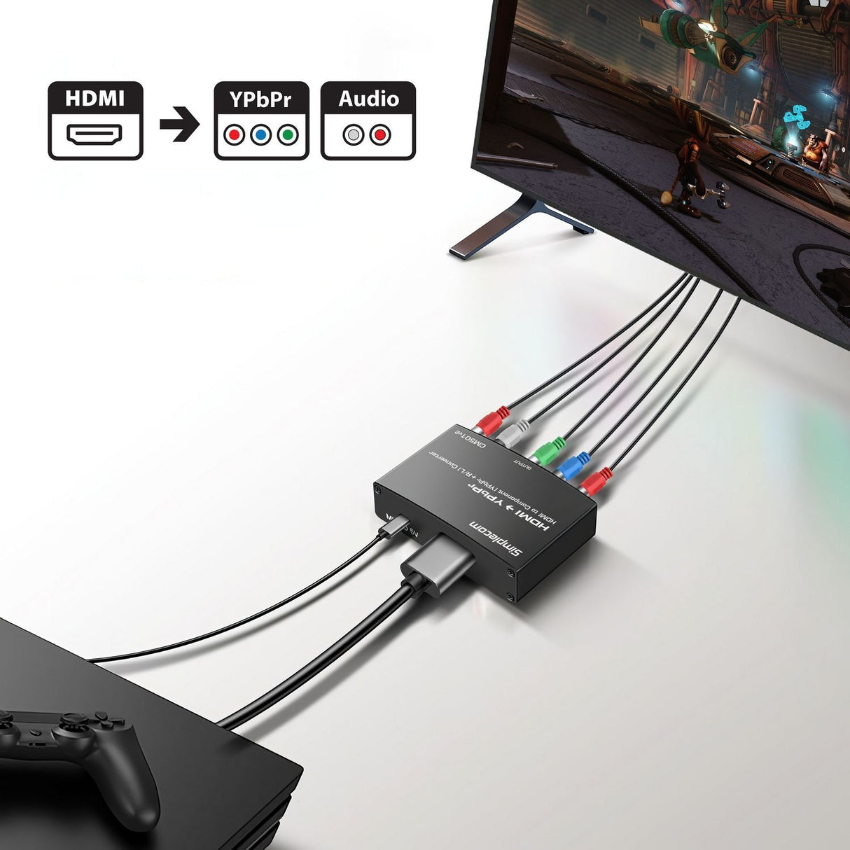 Simplecom CM501v2 HDMI to Component Video (YPbPr) and Audio (L/R) Converter