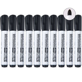 10Pack White Board Markers Erase Marker Bullet Tip Black Ink