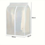 90cm Clothes Dust Cover Wardrobe Cloth Cover Clothes Storage Bag For Garments Suits Dresses Coats