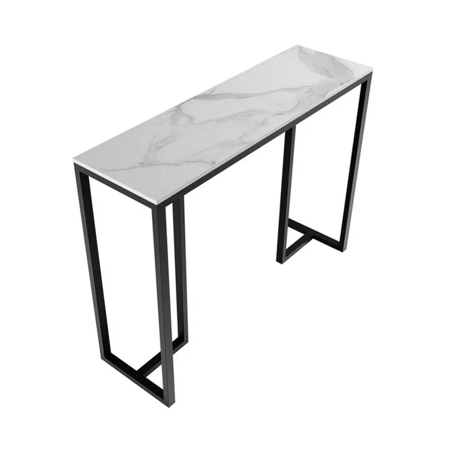 Interior Ave - Stone Marble Console - Marble & Black