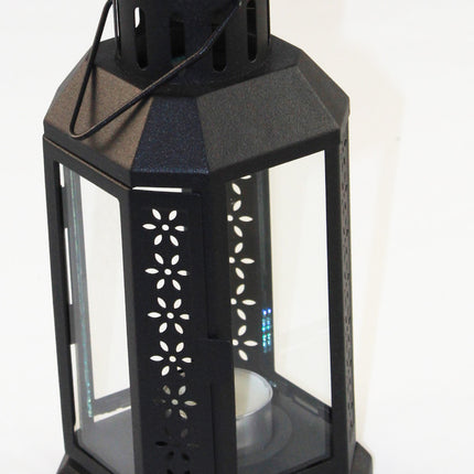 10 Pack of Black Metal Miners Lantern Summer Wedding Home Party Room Balconey Deck Decoration 21cm Tealight Candle