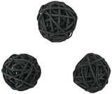 1 Set of Black 5cm Rattan Cane 50 Ball Battery Powered LONG 5m String Lights Christmas Gift Home Wedding Party Bedroom Decoration Table Centrepiece
