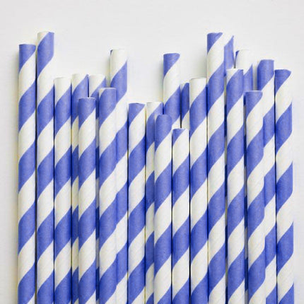 1000 Bulk Wholesale Pack Blue White Drinking Straws Biodegradable Eco Paper Birthday Party Event Bistro Bar Cafe Take Away