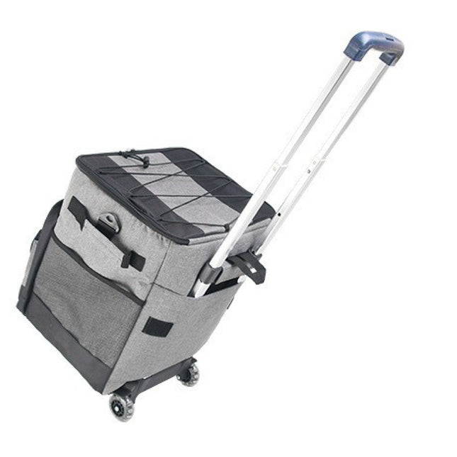Cooler Picnic Bag Trolley Thermally Insulated - 36L - 60 cans - Grey - Drinks Food Cool Bag Rainproof