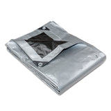 Tarp black tarpaulins, 6.1x9.1m, waterproof.
