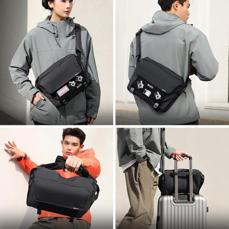 Camera sling bag, 8L, waterproof, lightweight.