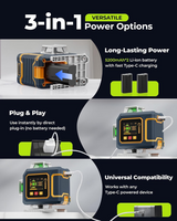 CIGMAN 16 Lines Green Laser Level 4×360° Self Leveling, Side LCD, CMS04