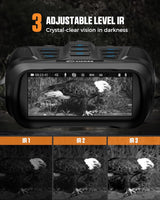 CIGMAN 4K Night Vision Binoculars, 3.99" Large HD Display, 58MP Night Photos, 5000mAh Battery, IP65 Waterproof, 5X Zoom, 32GB Card Included