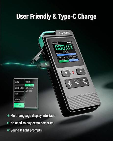 ERICKHILL 3 in 1 EMF Detector, Electromagnetic Field Radiation Detector.