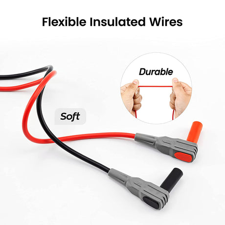Silicone electrician test leads, 1000V, 8pcs, heavy duty.