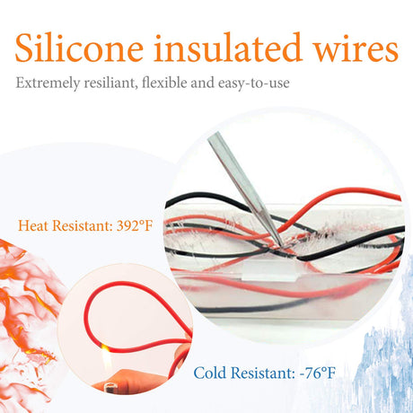 Silicone electrician test leads, 1000V, 8pcs, heavy duty.