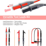 KAIWEETS Soft Silicone Electrician Test Leads Kit CAT III 1000V & CAT IV 600V with Alligator Clips and Needle Probe for Fluke/AstroAI/INNOVA Multimeter Electronic Clamp Meter 8PCS