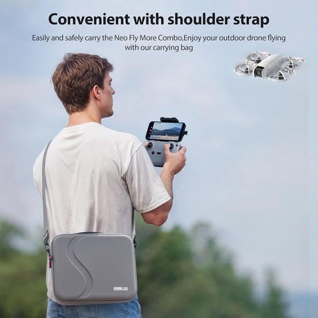 Startrc Carrying Case for DJI Neo Portable PU Storage Protective Bag for DJI Neo Fly More Combo Accessories.