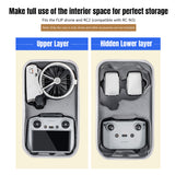 STARTRC Flip Drone Case for DJI Flip Fly More Combo,Portable PU Leather Shoulder Bag Can Organizes RC2/RC-N3 Remote, 7 Original Batteries, Charging Hub, 65W Charger, Flip Drone and Other Accessories