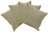 Pack of 4 Azuk Mustard Yellow & Grey 50cm x 50cm Cushion Covers