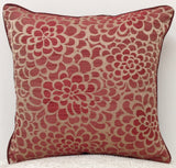 Maroon cushion cover.