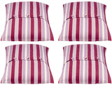 Pack of 4 Coste Fuchsia 50x50cm Striped Cushion Cover